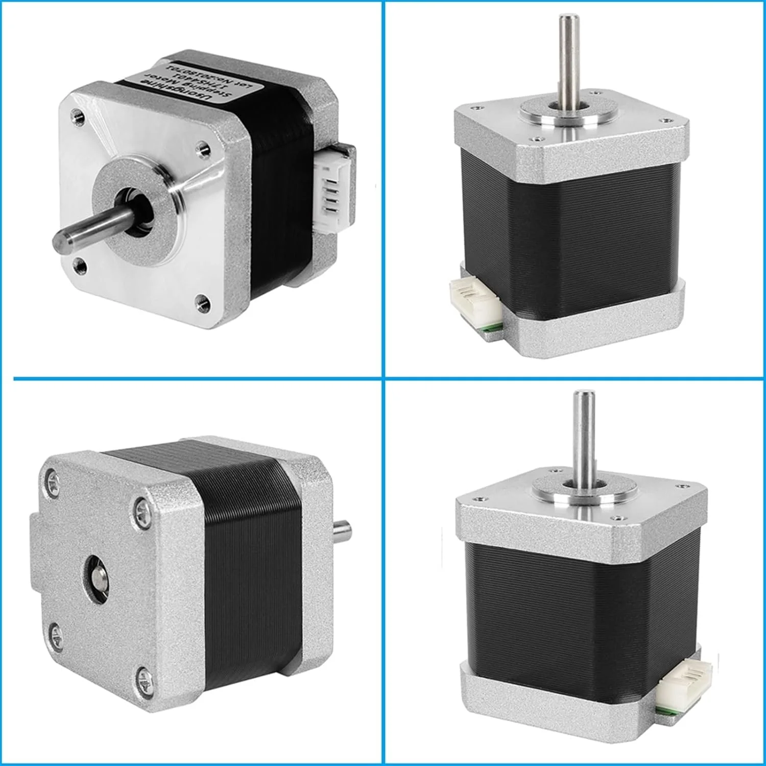 موتورهای پله ای Nema17 فلنج 42 میلی متری 28N.cm 4 سیم 1.2 آمپر 2 فاز Nema 17 برای کیت ماشین حکاکی پرینتر سه بعدی (1 عدد Nema17(0.28Nm))