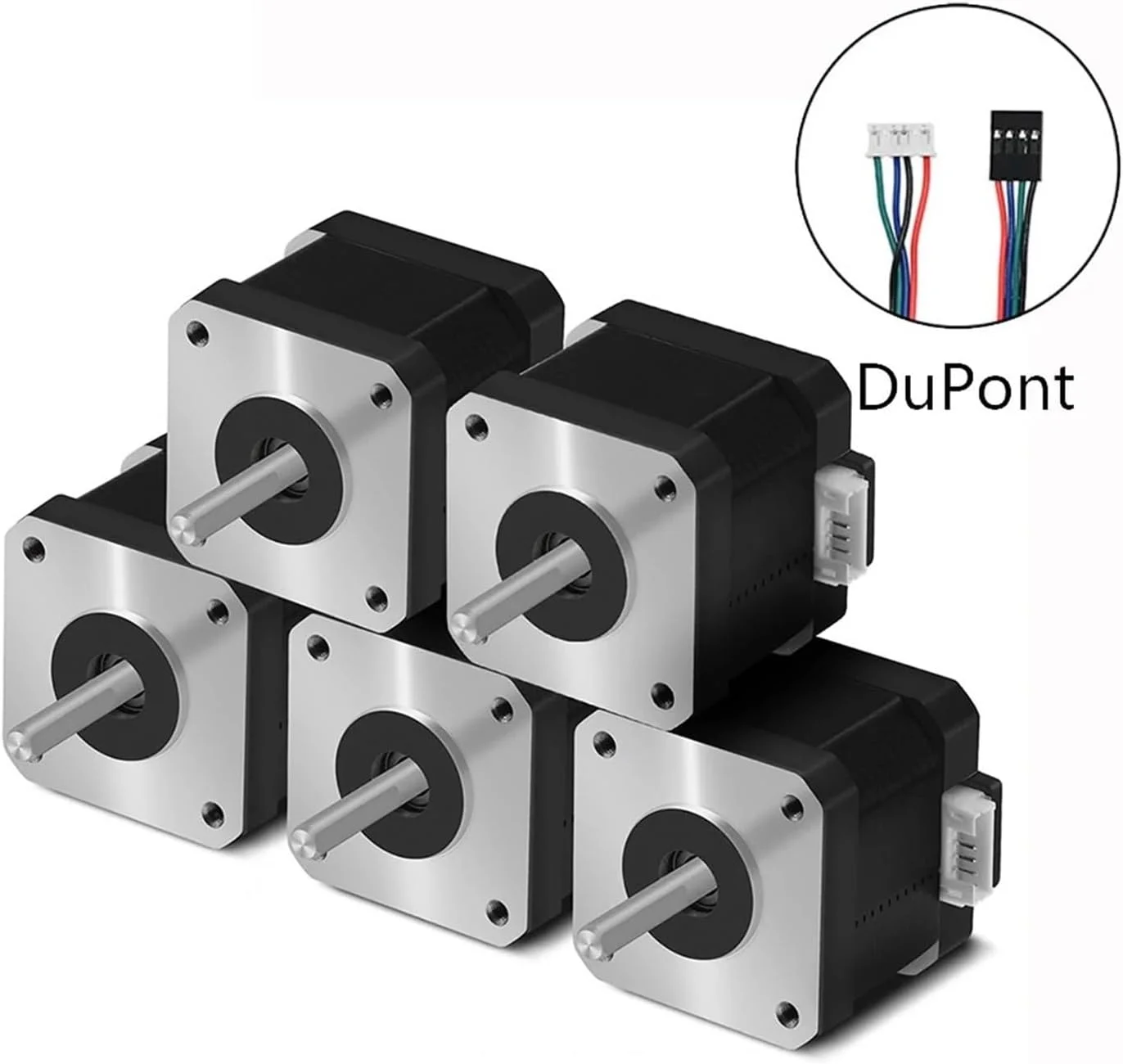 موتور پله ای Nema17 موتور 42 مدل 42BYGH 1.5A 38mm 17HS4401 17HS4401S مقدار پالس 0.9 موتور 4 سیم برای پرینتر سه بعدی (2 عدد)