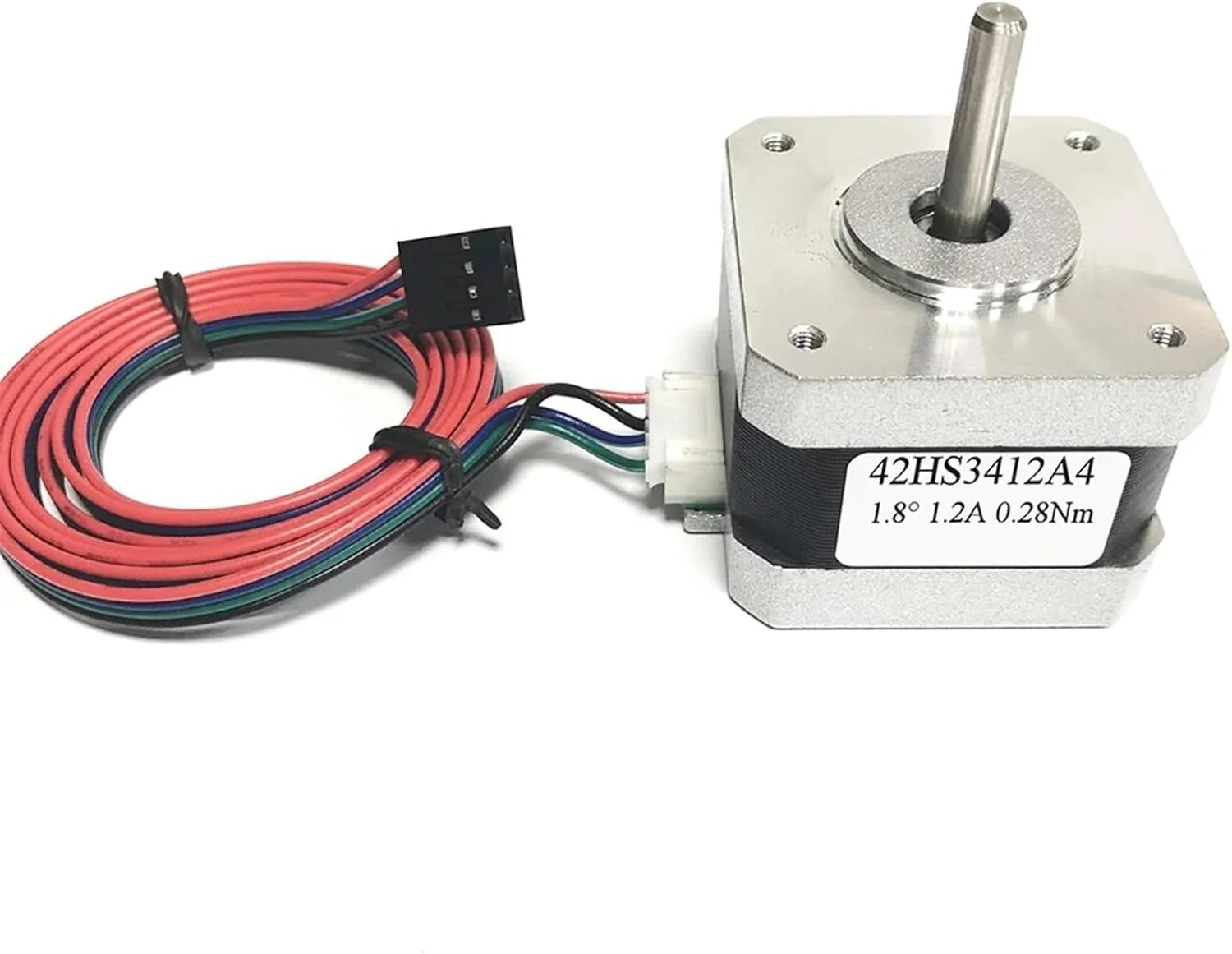 موتورهای پله ای Nema17 فلنج 42 میلی متری 28N.cm 4 سیم 1.2 آمپر 2 فاز Nema 17 برای کیت ماشین حکاکی پرینتر سه بعدی (1 عدد Nema17(0.28Nm))