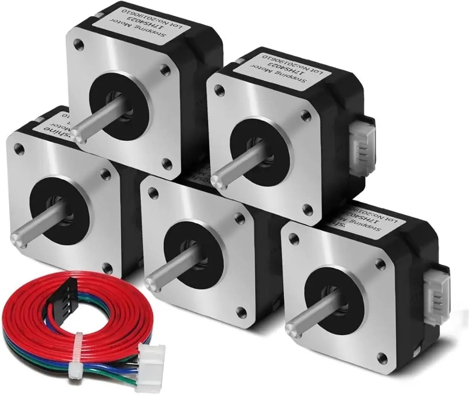 موتور پله ای Nema17 مدل 17HS4023 برای اکسترودر تیتان، 4 سیم Nema 17 42 موتور 12 ولت / 24 ولت موتور پرینتر سه بعدی برای قطعات پرینتر سه بعدی (همراه با Dupont، 1 عدد)