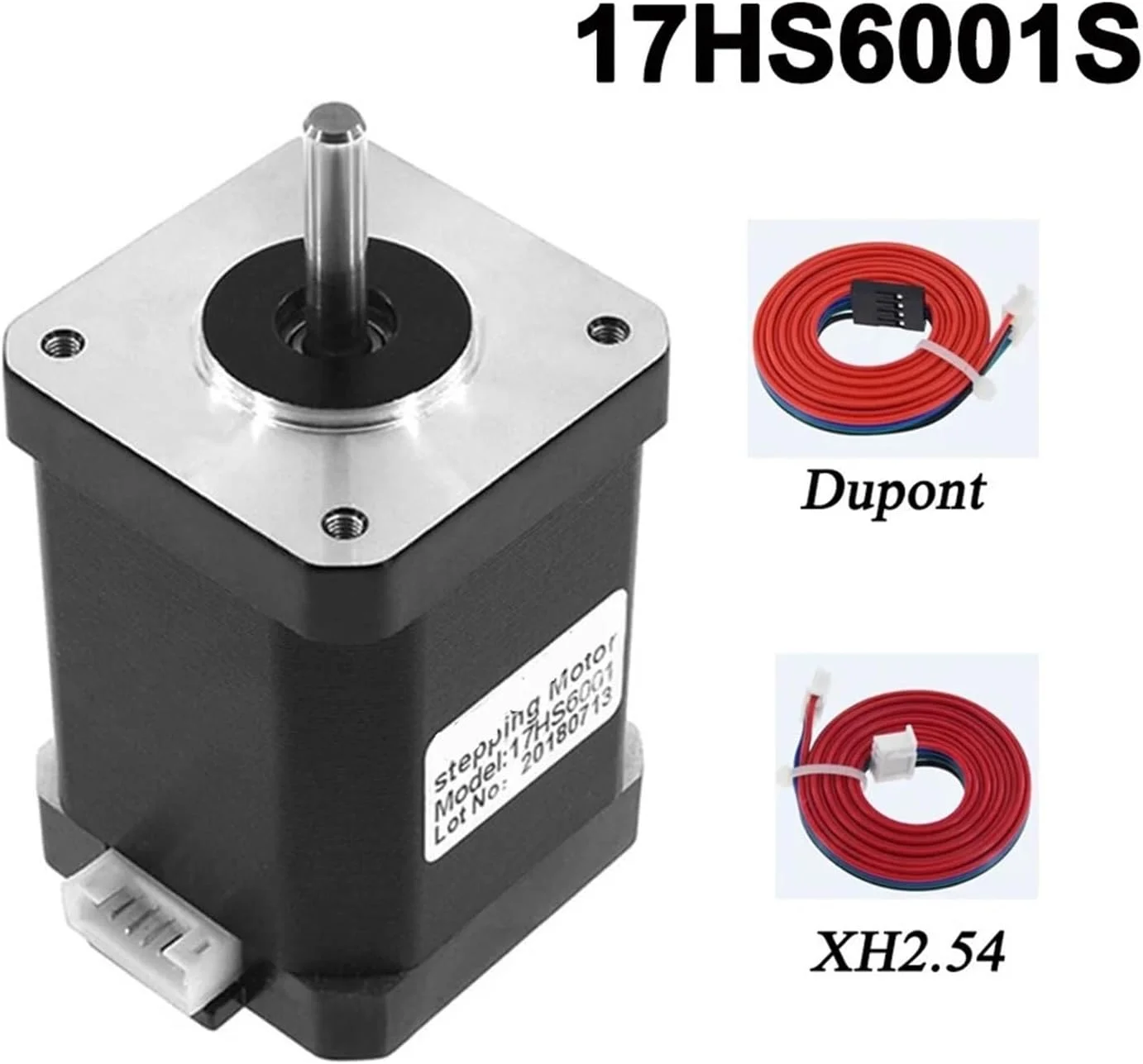 موتور پله ای Nema17 مدل 17HS6001S/17HS6001، موتور 42 با ارتفاع 60 میلی متر، موتور مربعی با کابل، قطعه چاپگر سه بعدی دو فاز، قطعه حکاکی (17HS6001 XH2.54) موتور پله ای Nema17 مدل 17HS6001S/17HS6001، موتور 42 با ارتفاع 60 میلی متر، موتور مربعی با کابل، قطعه چاپگر سه بعدی دو فاز، قطعه حکاکی (17HS6001 XH2.54)
