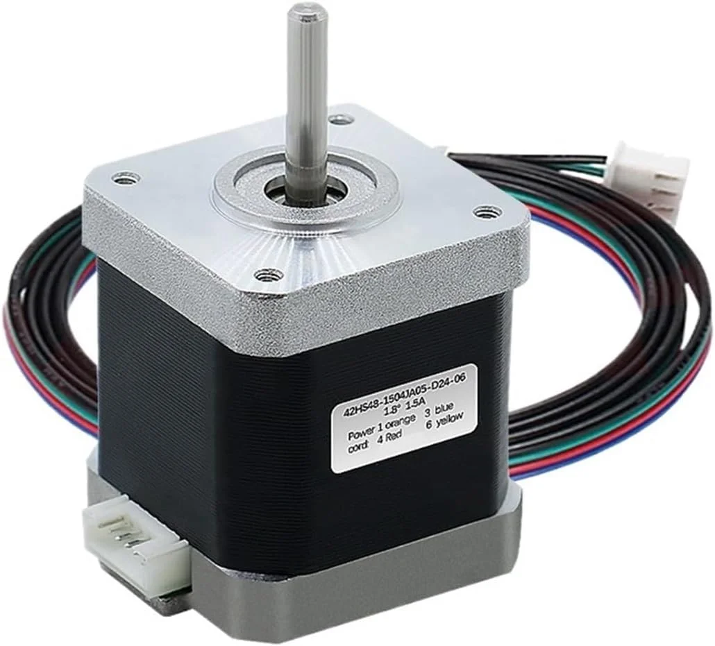 موتور پله ای Nema 17 برای پرینتر سه بعدی، 0.45N.m، 42HS48mm، 65ozin، 4.5kg.cm، تک محوره 5mm، جریان 1.5A برای روتر