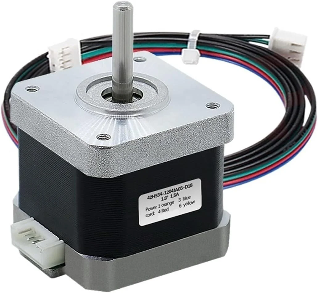 موتور پله ای Nema 17 پرینتر سه بعدی 0.25N.m 42HS34mm 36ozin 2.5kg.cm تک محوره 5mm جریان 1.5A برای روتر