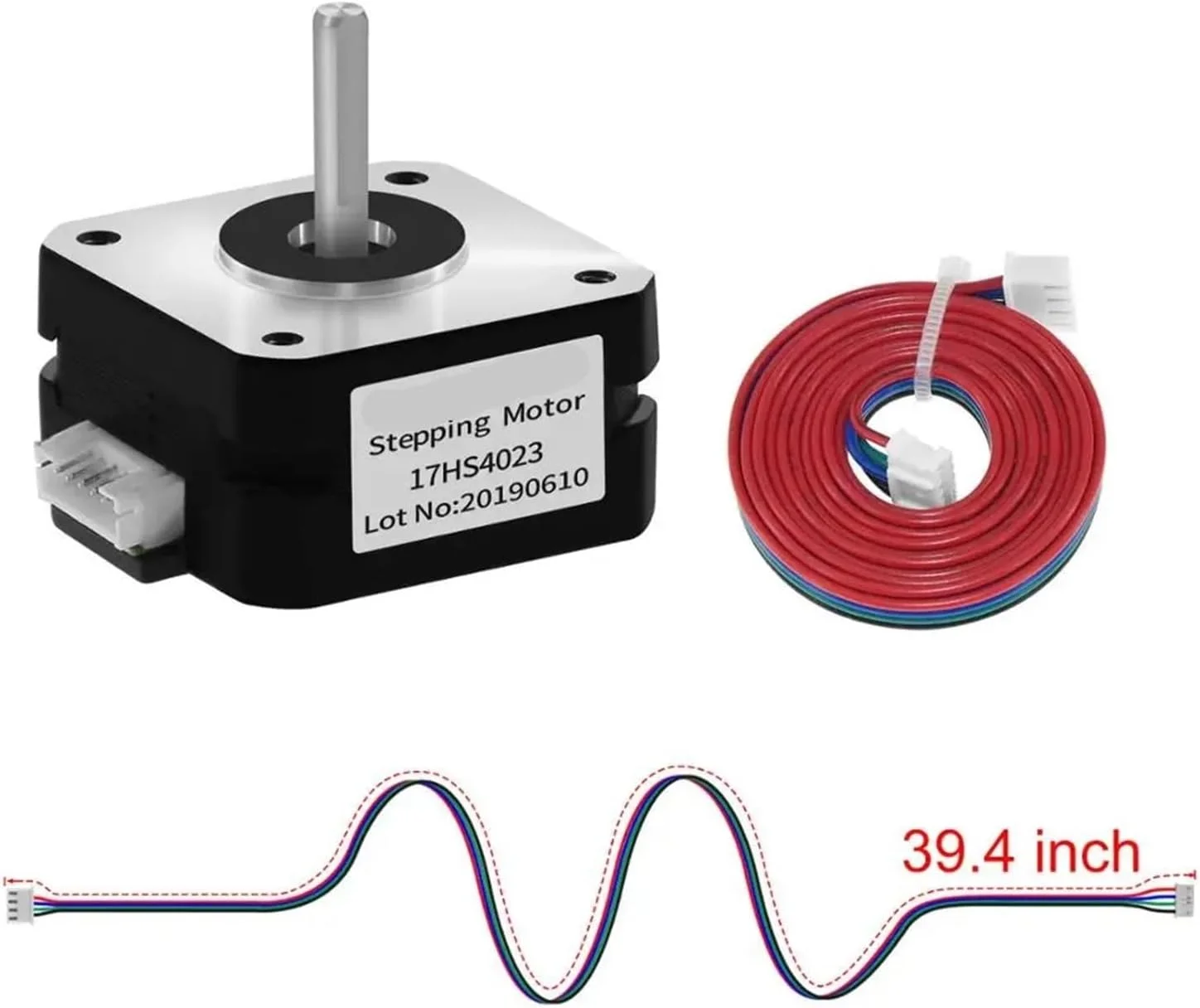 موتور Nema17 17HS4023 برای اکسترودر تیتان 4-سیم Nema 17 22mm 42 موتور 0.7A 12V 14N.cm موتور پرینتر سه بعدی برای قطعات پرینتر سه بعدی (XH2.54، 2 عدد)