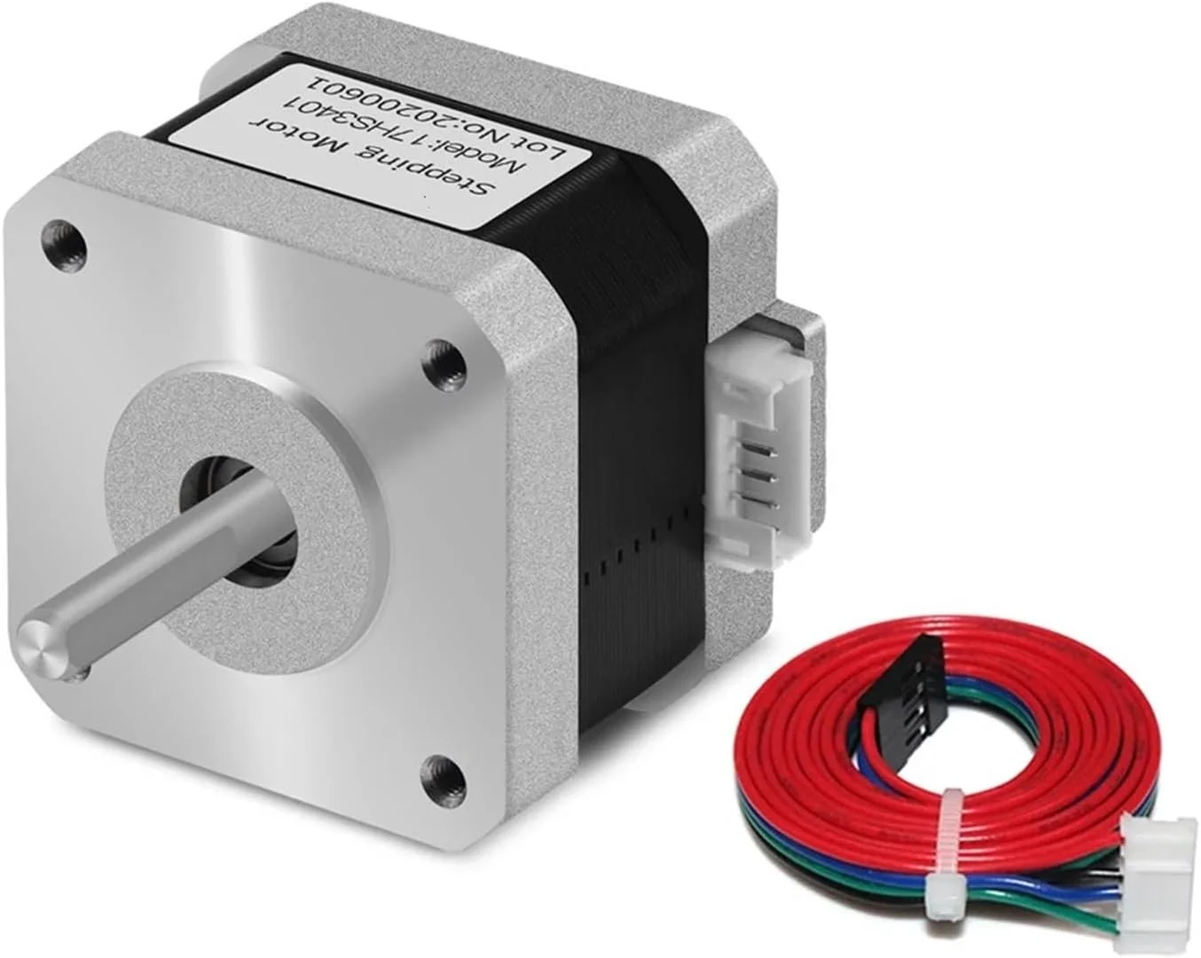 موتور پله ای Nema17 17HS3401 برای اکسترودر 4 سیمه Nema 42 موتور 12V/24V پرینتر سه بعدی (17HS3401، 2 عدد)