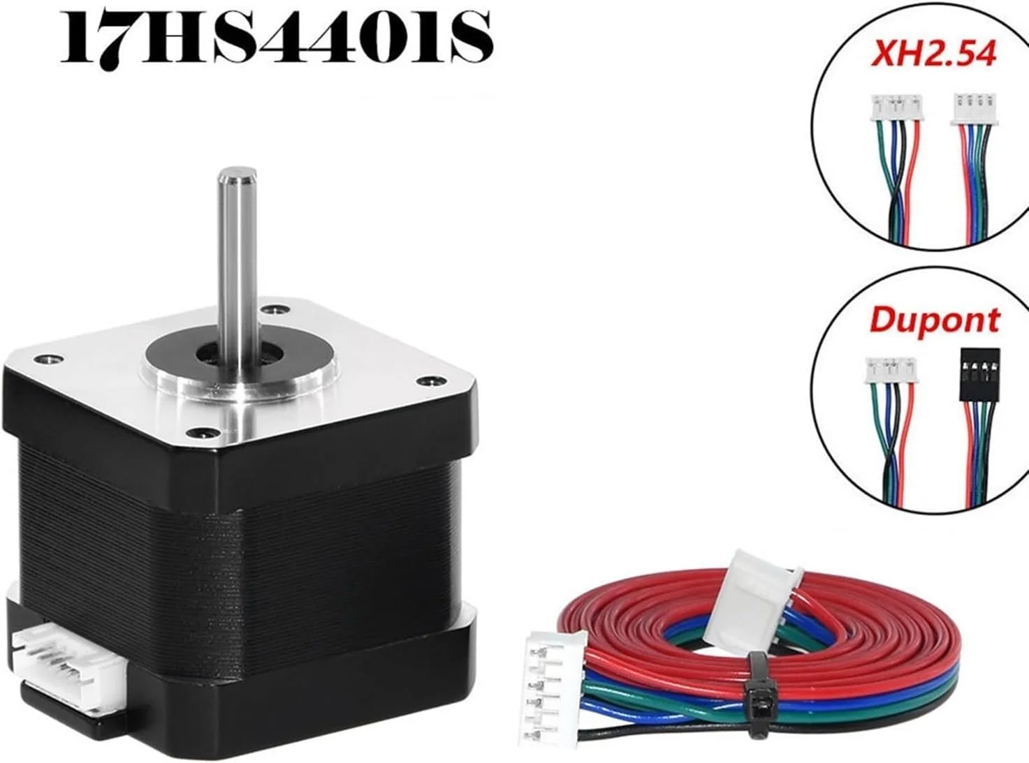 موتور پله ای Nema17 مدل 17HS4401-XH2.54/Dupont 4-سیم 42BYGH 1.5A 42BYGH 17HS4401 برای پرینتر سه بعدی XYZ و دستگاه حکاکی