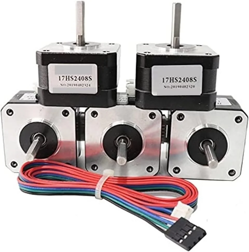 موتور پله ای VOREAL 1/3/5 عددی 17 موتور 42 موتور 0.4 آمپر 17HS2408S گشتاور بالا مشکی 4 سیم DIY پرینتر سه بعدی CNC دستگاه فرز حکاکی اوقات فراغت (اندازه: 1 عدد 17HS2408S)