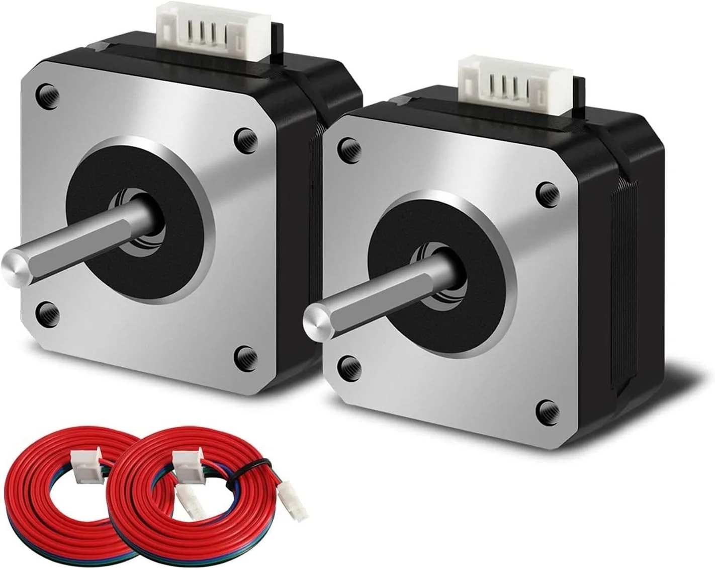 موتور پله‌ای Nema 17 مدل 42 VOREAL، 1.5 آمپر، 17HS4401S با گشتاور بالا، 40 میلی‌متر، 42BYGH، 4 سیم با کانکتور 1 متری، مناسب برای CNC DIY، موتور پرینتر سه بعدی (سایز: 1 عدد 17HS4401S)