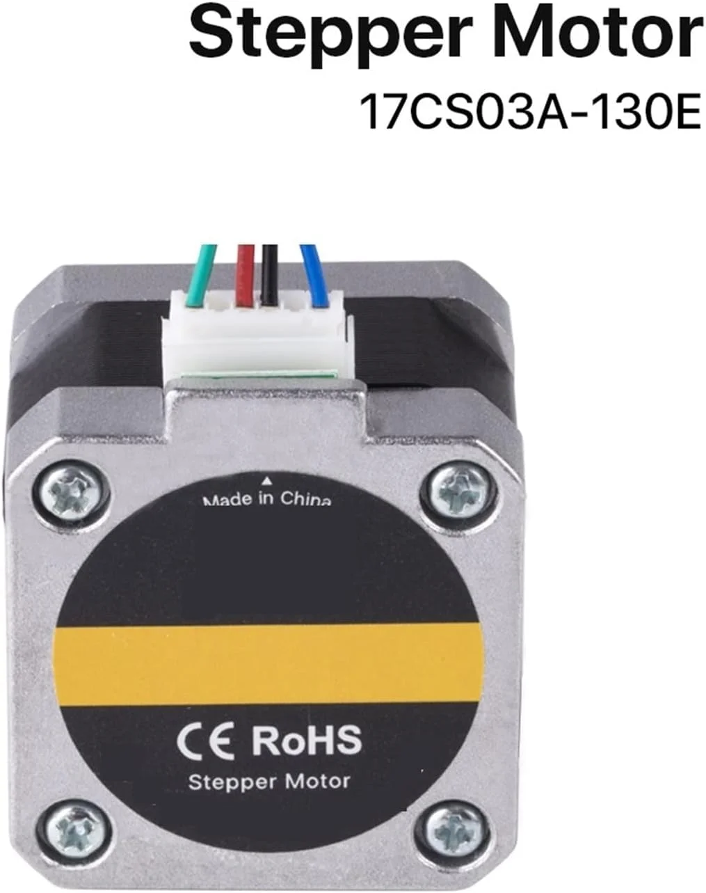موتور پله ای VOREAL Nema 17، 34 میلی متری، 28N.cm، 1.3A، موتور پله ای 2 فاز برای CNC، پرینتر سه بعدی، دستگاه فرز حکاکی (سایز: 17CS03A 1 عدد)