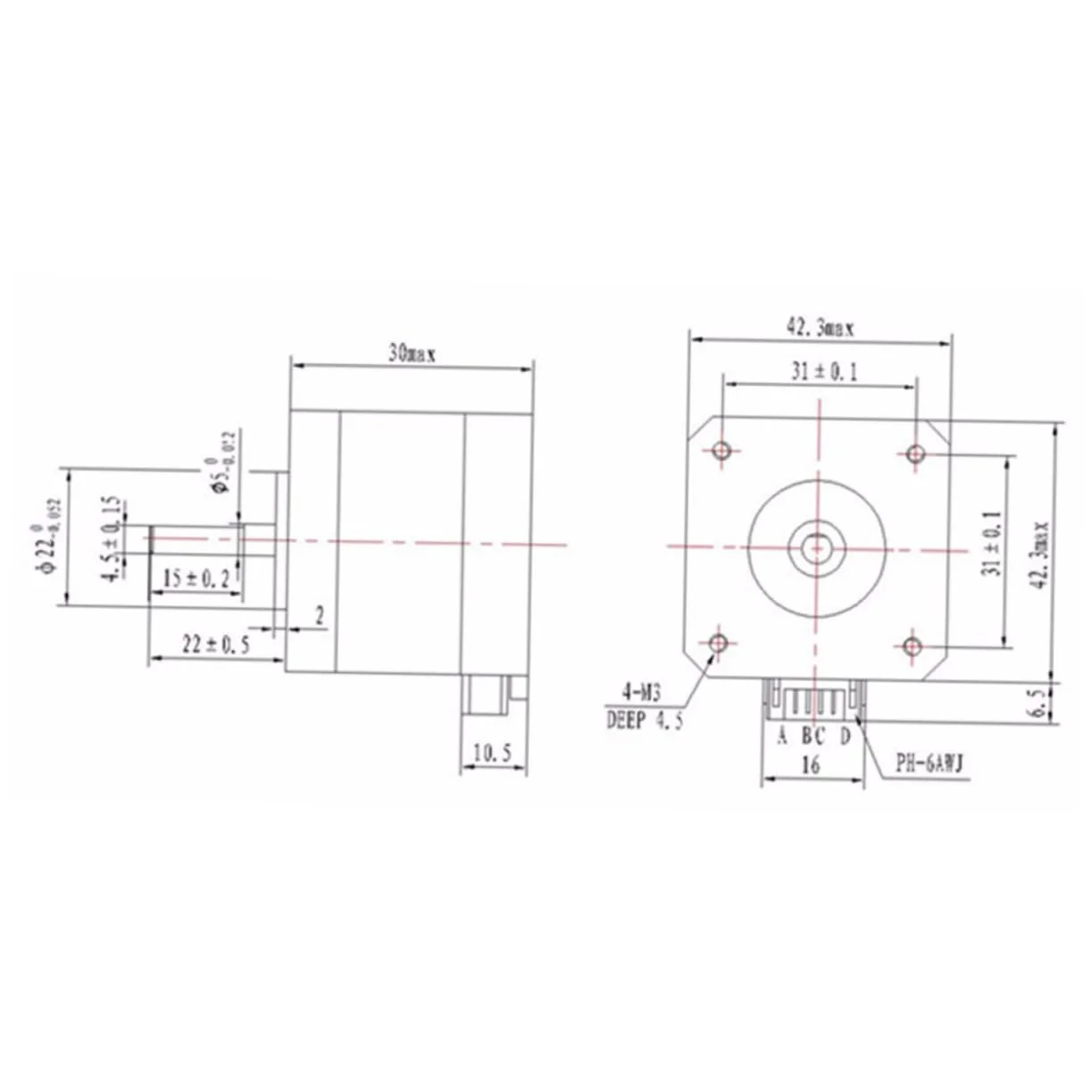 موتور پله ای 12 ولت برای پرینترها، چرخش دقیق برای پروژه ها و کاربردهای CNC