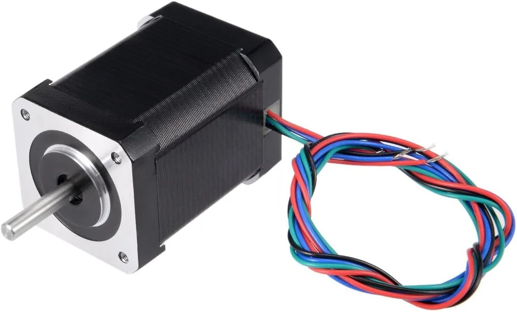 موتور پله‌ای هیبریدی دو فاز Nema 17، گشتاور 75N.cm، بدنه 63 میلی‌متری، 4 آمپر، 4 سیم، مناسب برای پرینتر سه بعدی و CNC