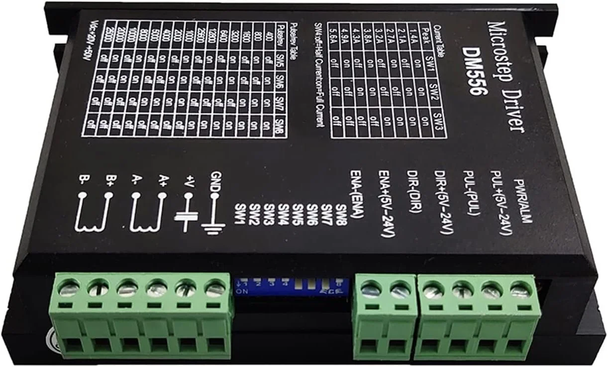 درایور موتور پله ای دیجیتال دو فاز VOREAL DM556 برای موتور پله ای سری NEMA 17 23 34 دستگاه CNC پرینتر سه بعدی