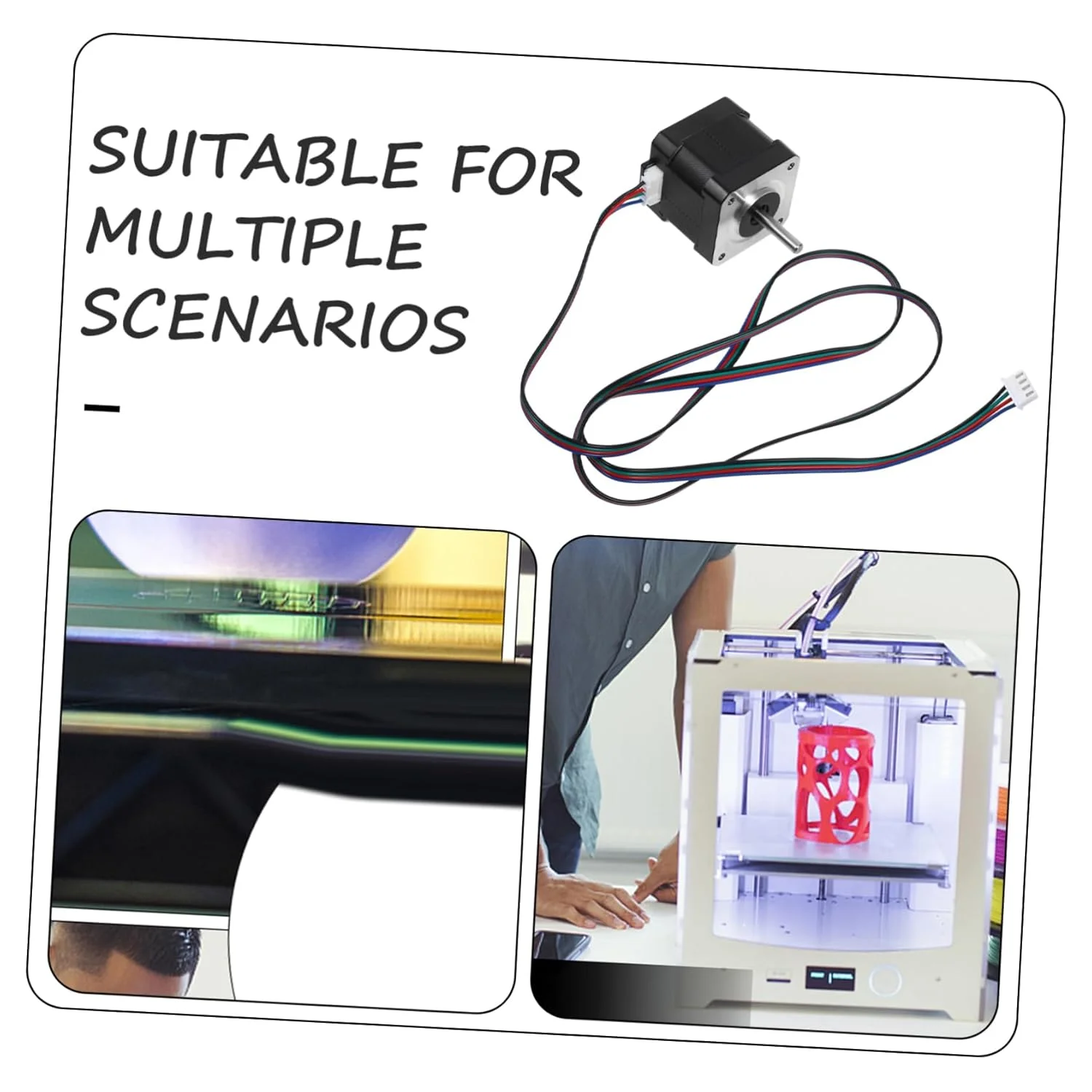 موتور کوچک برای موتور الکتریکی DIY Nema17 42shdb4036z-24b استپر موتور 24 ولت DC