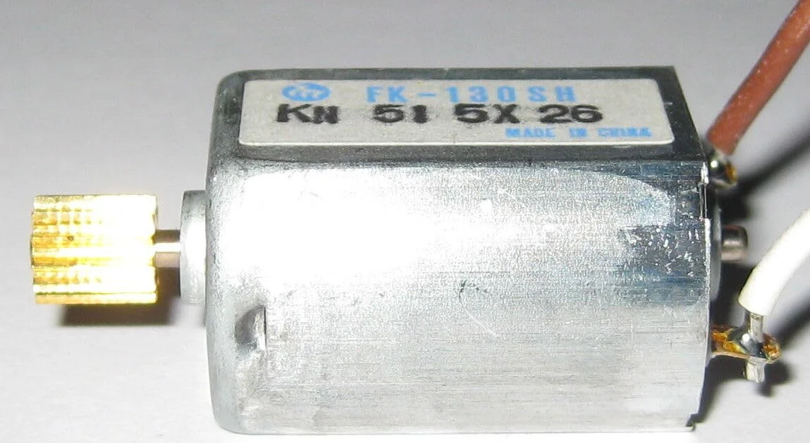 موتور الکتریکی FK-130SH با چرخ‌دنده - موتور کم جریان برای دستگاه‌های فروش خودکار و پرینترهای ATM