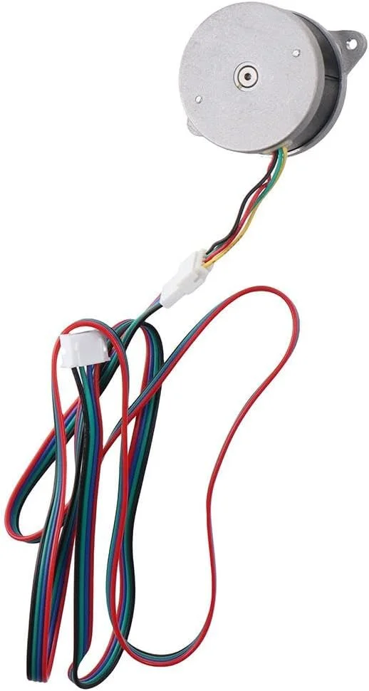 موتور پله ای پرینتر سه بعدی مشکی بادوام مسی کوچک Nema14 موتور گرد نقره ای قابل حمل برای برقکار