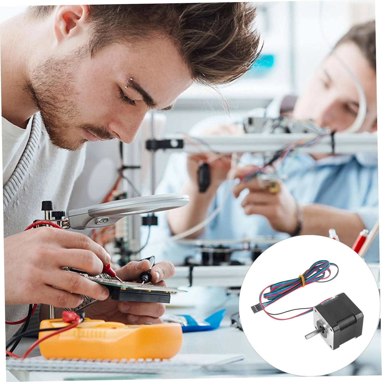 موتور پله‌ای دو قطبی با گشتاور بالا Unomor برای پرینترها و ماشین‌آلات، عملکرد و کنترل دقیق بهبود یافته