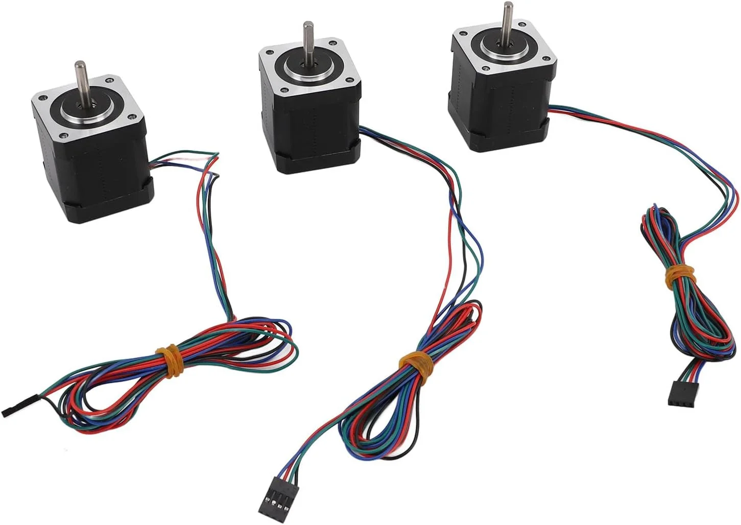موتور پله ای Nema 17 با کابل 1 متری و کانکتور 2 آمپر 59Ncm گشتاور ارتفاع 48 میلی متر برای CNC XYZ پرینتر سه بعدی (3 عدد)