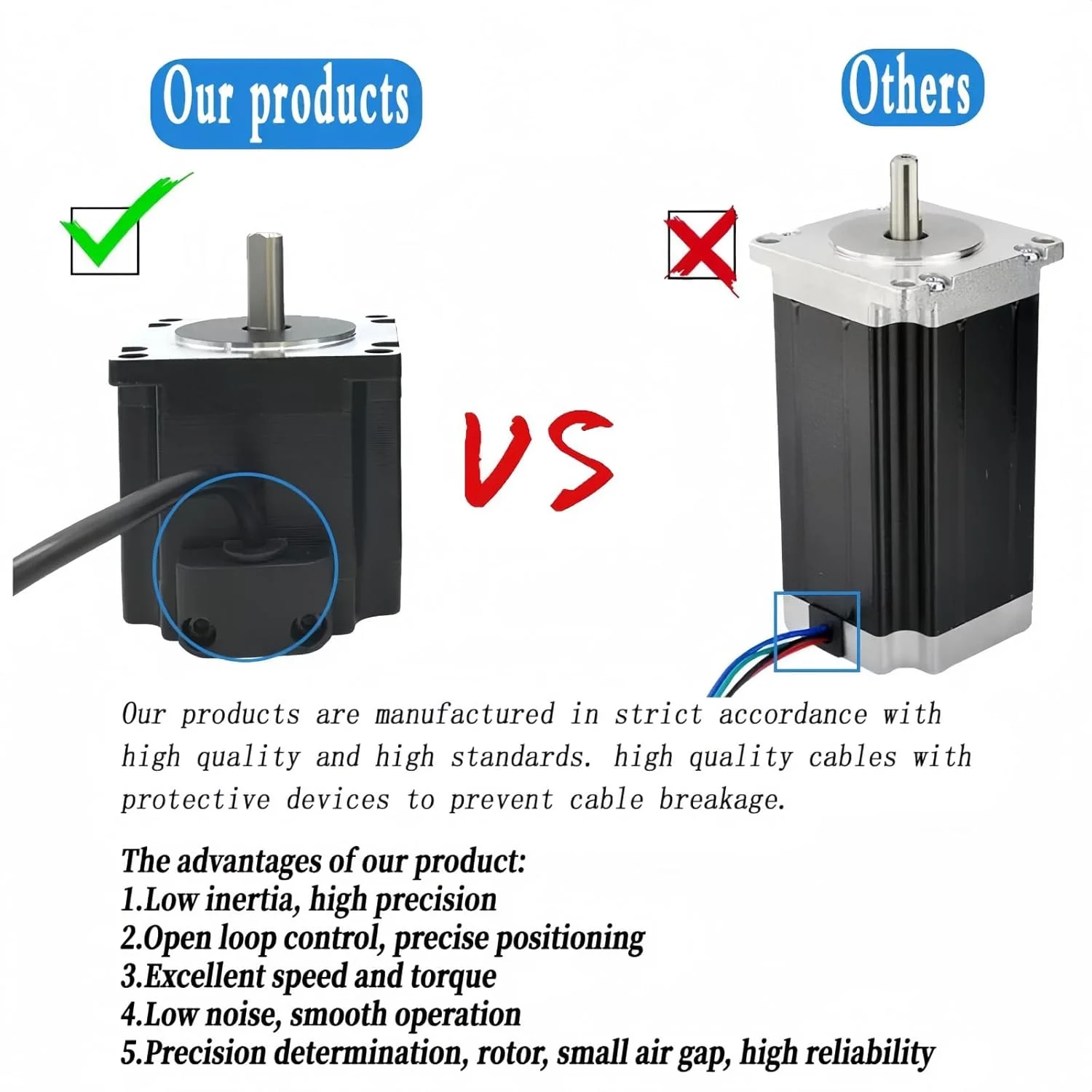 موتور پله ای Nema23 57mm، 2 نیوتن متر، شفت 8 میلی متری، 3 آمپر، 4 سیم، موتورهای پله ای Nema 23، زاویه پله 1.8 درجه، موتور پله ای برای دستگاه CNC، پرینتر سه بعدی، دستگاه تراش، دستگاه فرز، رباتیک