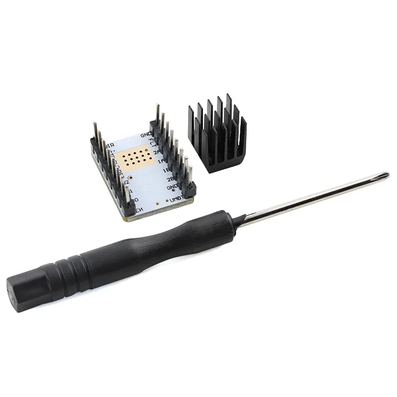 ماژول درایور موتور پله ای بی صدا TMC2225 برای پرینترهای سه بعدی با هیت سینک – 2.5 آمپر 12 ولت