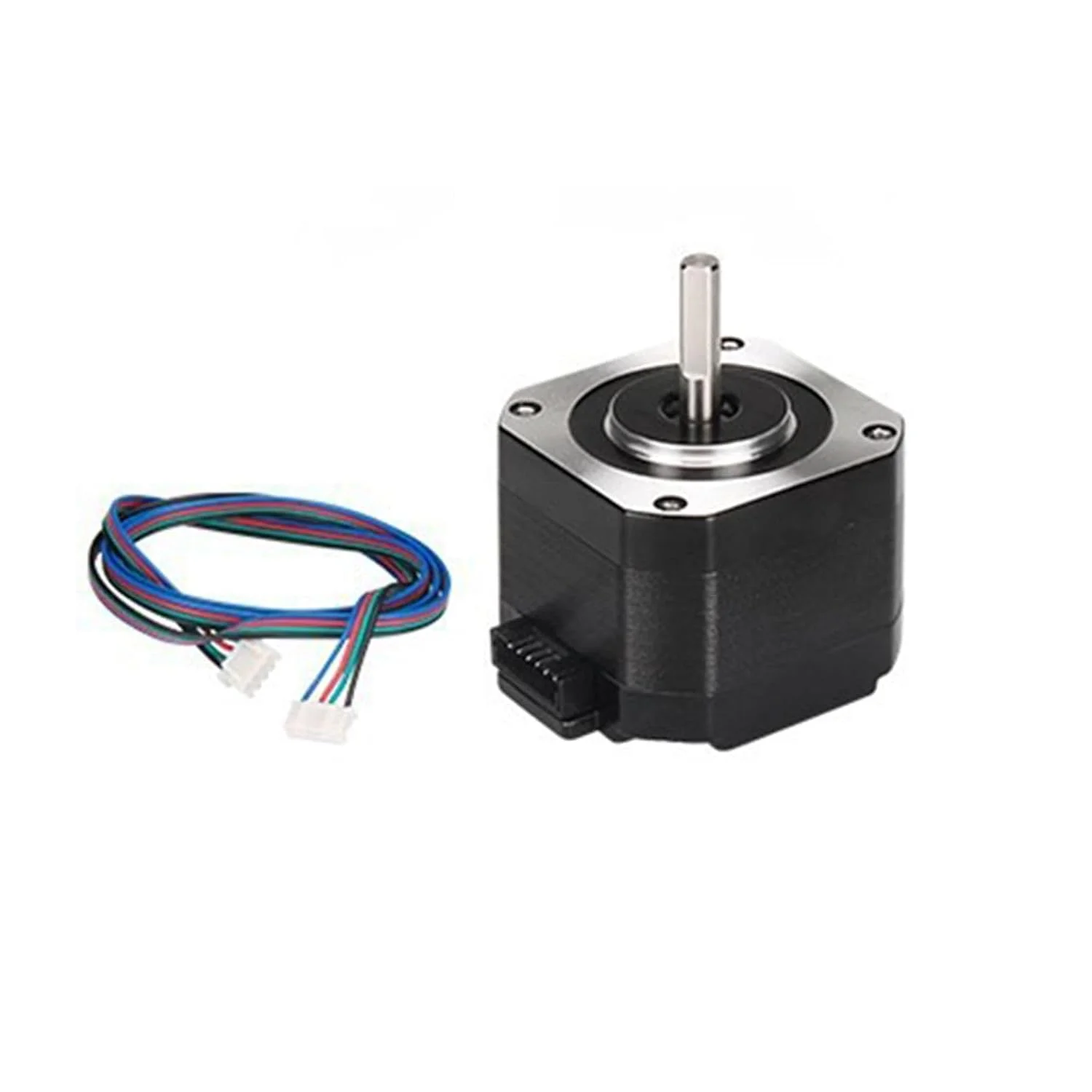 موتور پله ای 42 TopHomer، 4.1 ولت 1.5 آمپر، موتور DC پله ای برای پرینترهای سه بعدی، ماشین های حکاکی، ماشین های نوشتن (ارتفاع 33 میلی متر با خط XH2.54 به طول 1000 میلی متر)
