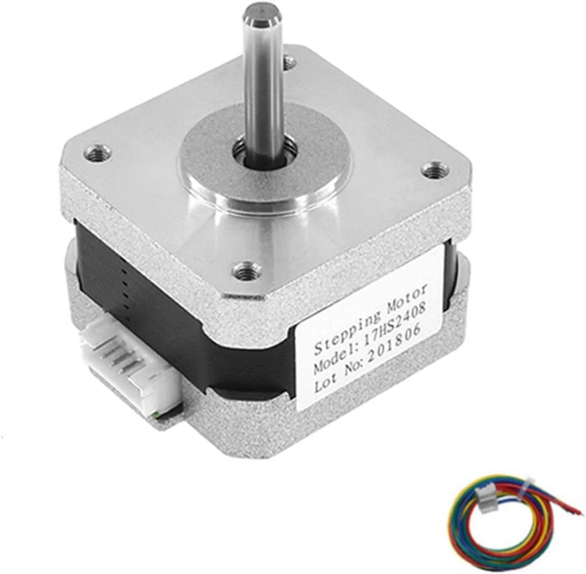 موتور پله ای دو قطبی TopHomer 42 به همراه سیم اتصال، 2 فاز DC 0.4 آمپر/فاز 1.8 درجه موتور پله ای برای پرینترهای سه بعدی، دستگاه های حکاکی CNC (17HS2408)