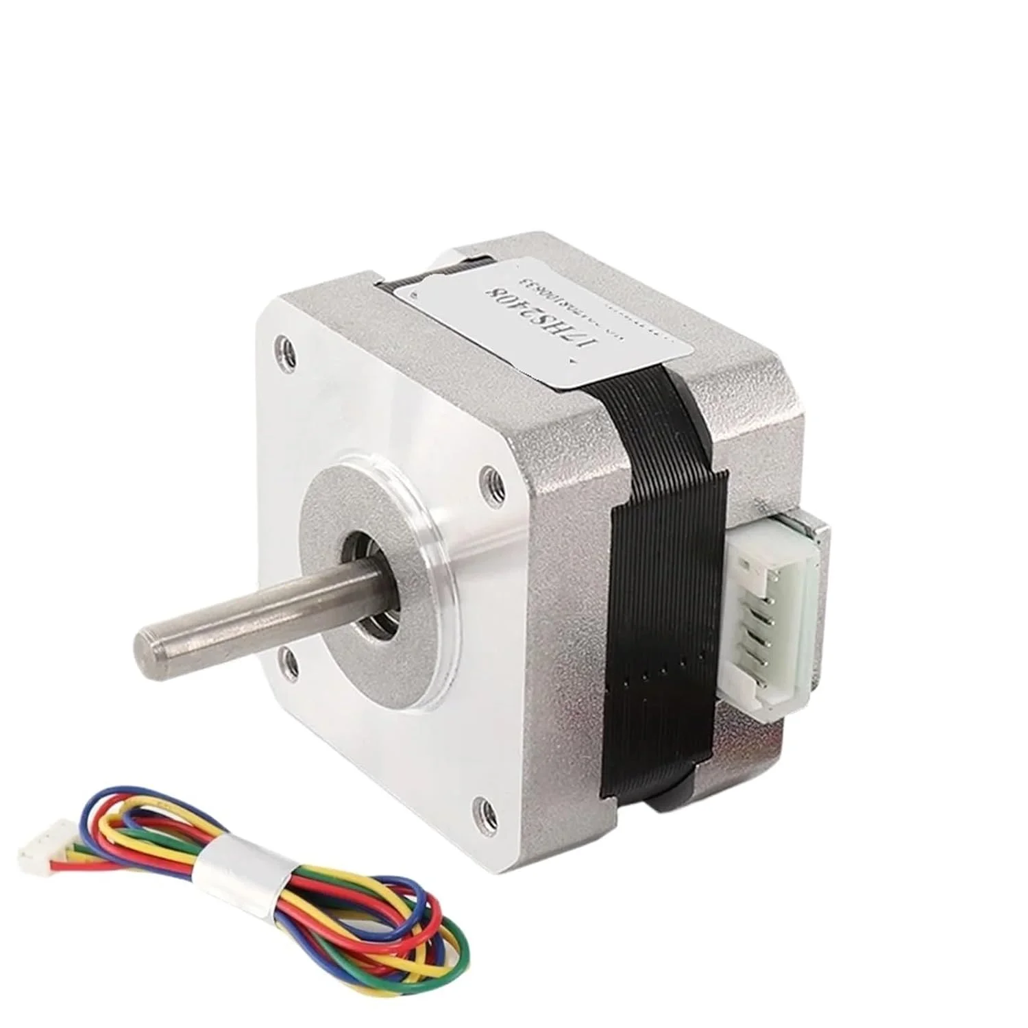 موتور پله ای 17HS2408 با گشتاور بالا، 4 سیم، سایز 42، مدل 42BYGH، 0.6 آمپر، 12N.CM، مناسب برای CNC، لیزر و پرینتر سه بعدی - 1 عدد