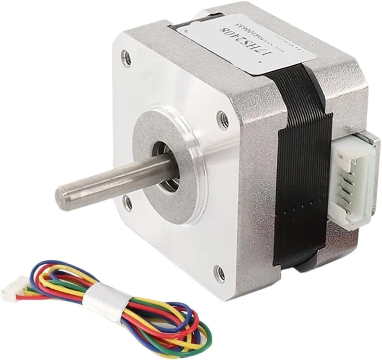 موتور پله ای 42 مدل 17HS2408 با گشتاور بالا، 4 سیم، 0.6 آمپر، 12N.CM مناسب CNC، لیزر و پرینتر سه بعدی - 1 عدد
