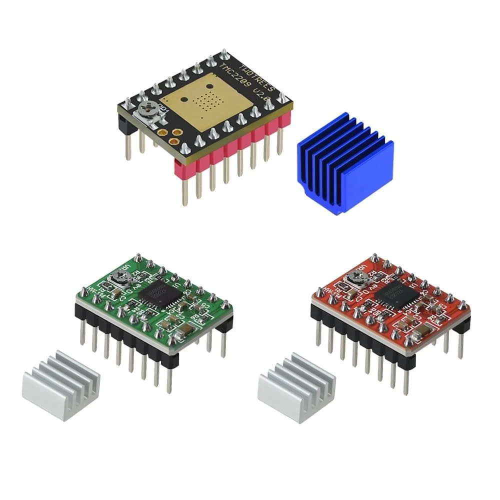درایور موتور پله ای TMC2209 A4988 برای Nema 17، موتور پله ای درایو بی صدا TMC2209 برای CNC برای چاپگر سه بعدی حکاکی لیزری - (ولتاژ: TMC2209)
