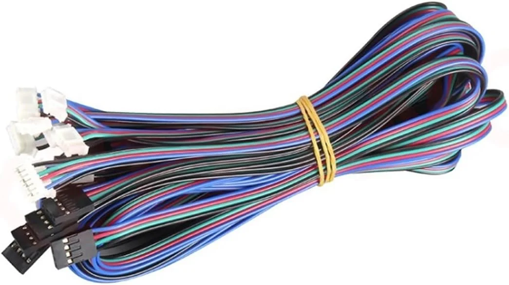 سیم ترمینال XH2.54 کابل موتور پله ای 42 لوازم جانبی پرینتر سه بعدی 4 پین - 6 پین 100 سانتی متر (1.5 متر)