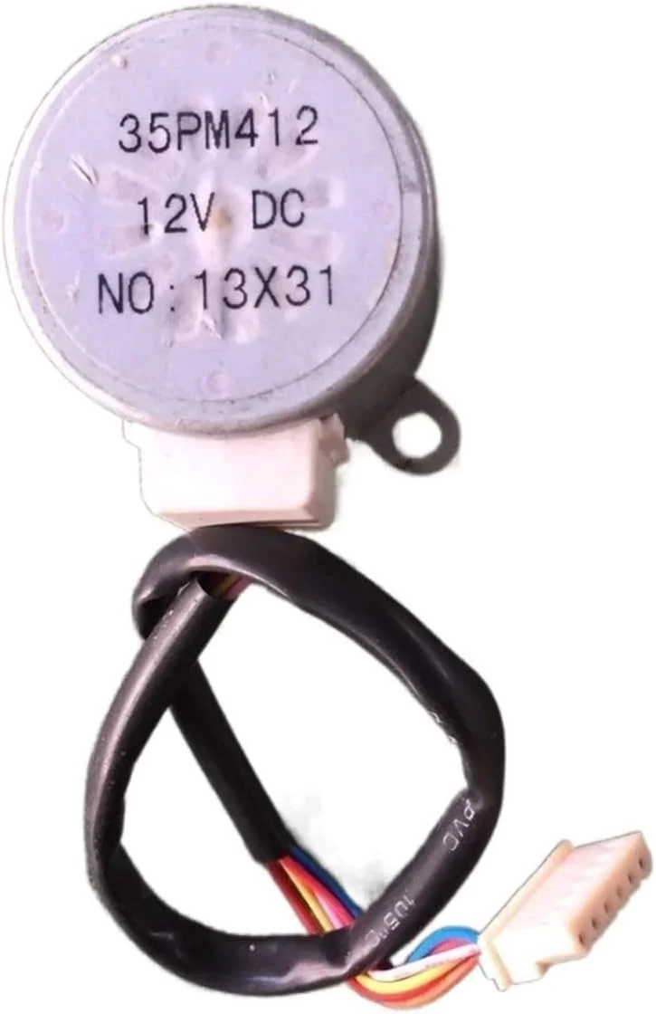 موتور پله ای کاهنده 35PM412 DC 12V دو فاز 4 سیمه مناسب برای پرینتر، دستگاه تشخیص اسکناس، فیدر کاغذ، بالابر، مانیتورینگ، ربات، و کاربردهای چندمنظوره DIY