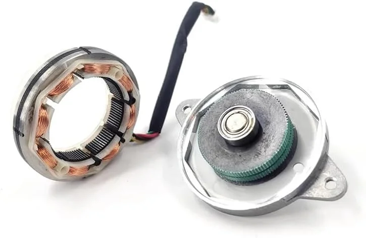 موتور پله ای مینی 36 میلی متری گرد نازک 1.8 درجه، موتور پله ای 2 فاز 4 سیمه با چرخ قرقره سنکرون برای پرینتر سه بعدی، ربات CNC