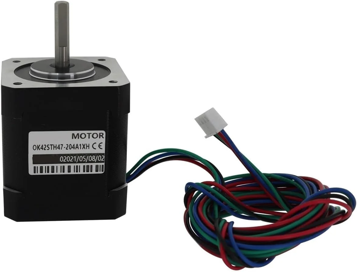 موتور پله ای 17 SUOFEILAIMU، یک عدد، برای پرینتر سه بعدی، 2 آمپر، 0.59 نیوتن متر، لوازم جانبی پرینتر، 42x48 میلی متر، موتور پله ای 4 سیم