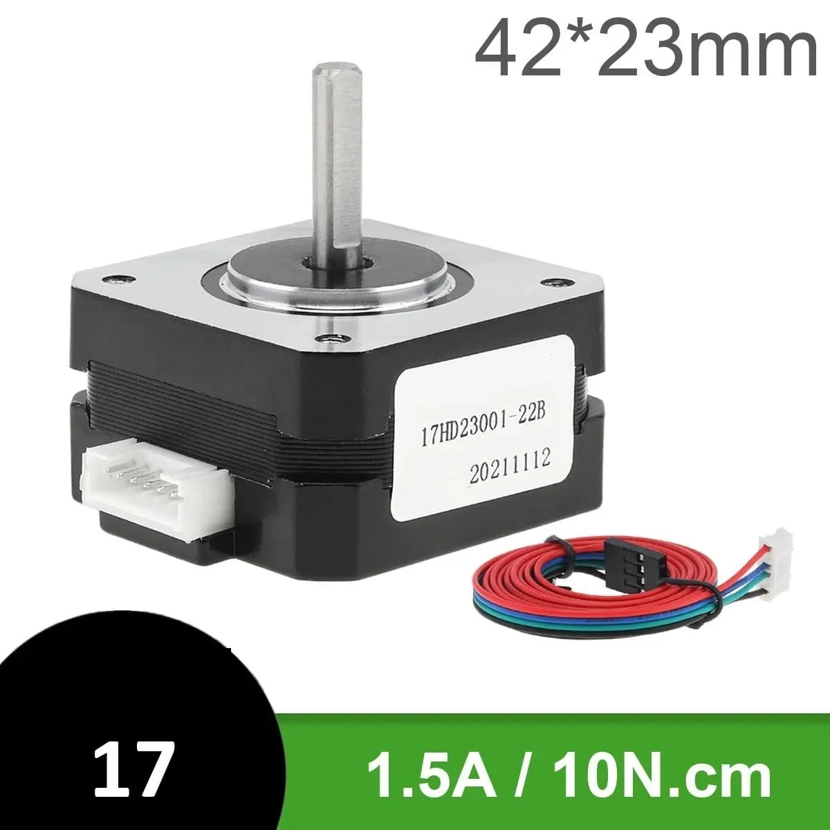 لوازم جانبی موتور پله ای Nema 17/23، موتور چاپگر سه بعدی برای اتوماسیون، قطعات چاپگر سه بعدی، دستگاه فرز حکاکی CNC (17 1.5A 10N.cm)
