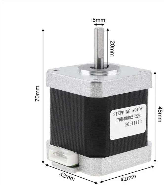 موتور پله ای برای موتور Nema 17 42، 48 میلی متر، 56N.cm، موتور پرینتر سه بعدی برای تجهیزات اتوماسیون، دستگاه حکاکی، قطعات پرینتر سه بعدی CNC