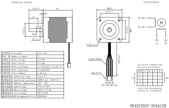 موتور پله ای 17 SUOFEILAIMU، یک عدد، برای پرینتر سه بعدی، 2 آمپر، 0.59 نیوتن متر، لوازم جانبی پرینتر، 42x48 میلی متر، موتور پله ای 4 سیم موتور پله ای 17 SUOFEILAIMU، یک عدد، برای پرینتر سه بعدی، 2 آمپر، 0.59 نیوتن متر، لوازم جانبی پرینتر، 42x48 میلی متر، موتور پله ای 4 سیم