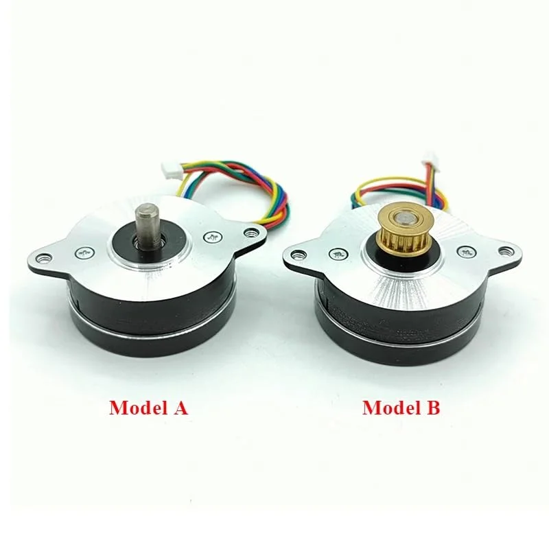 موتور پله ای مینی 36 میلی متری گرد نازک 0.9 درجه، موتور پله ای میکرو 2 فاز 4 سیمه با شفت 5 میلی متری و پولی برای پرینتر سه بعدی، CNC، ربات (مدل A)