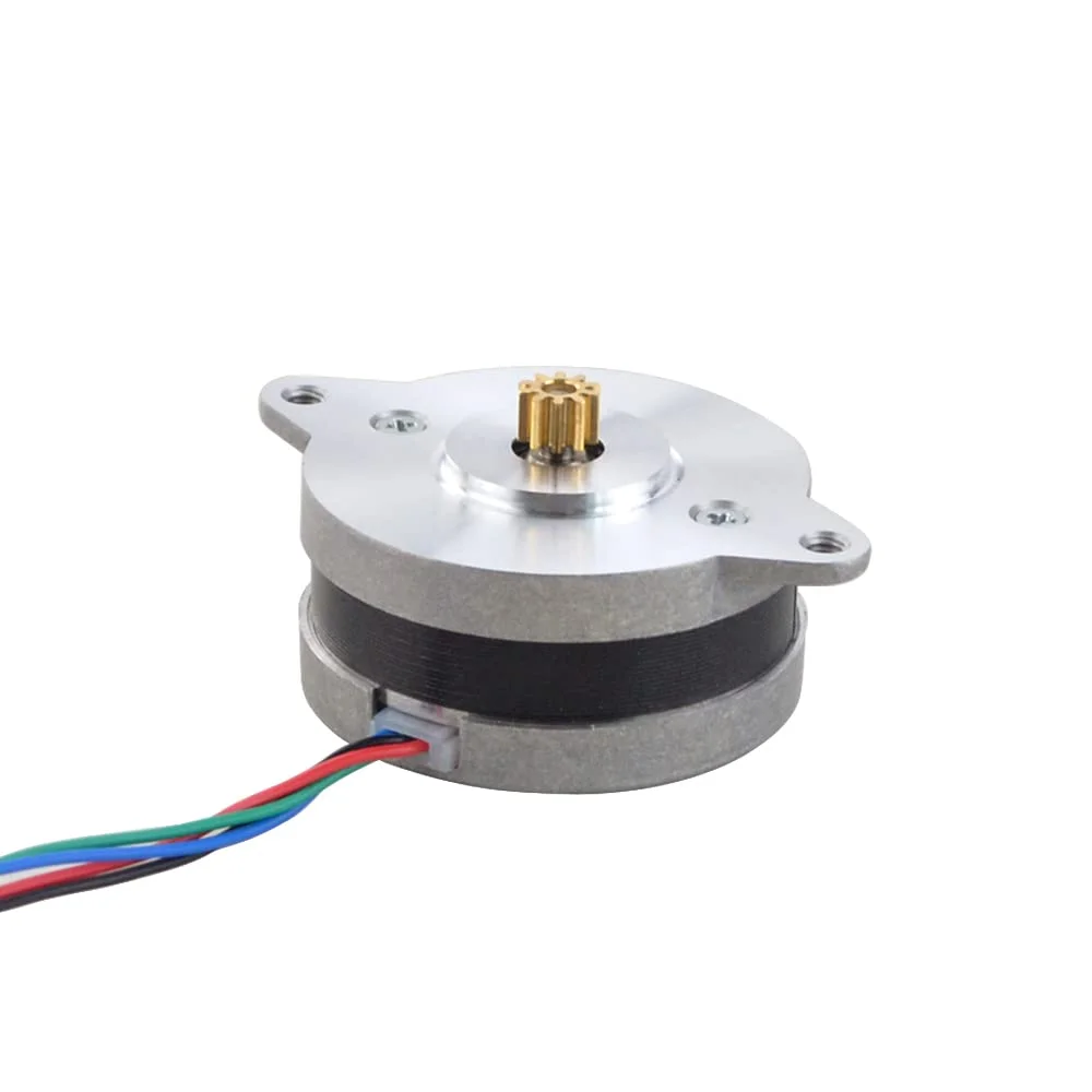 موتور پله ای Nema 14 دایره ای دو قطبی 0.9 درجه 9Ncm (12.75 oz.in) 1.0A Φ36x17.5mm 4 سیم چاپگر سه بعدی