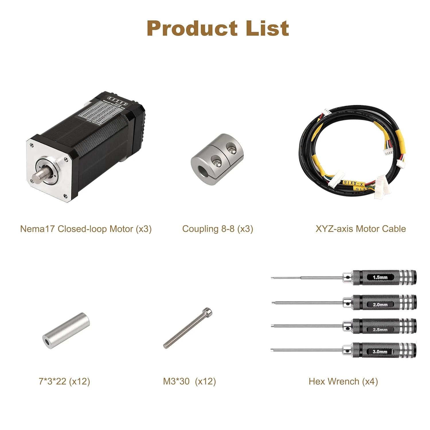 کیت ارتقاء موتور پله‌ای حلقه بسته Nema17 برای روتر CNC AnoleX مدل‌های 3030-Evo Max و 3060-Evo Max