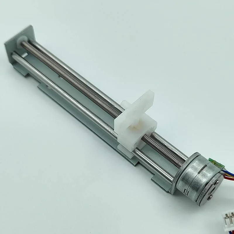 موتور پله ای خطی میکرو 15 میلی متری با طول حرکت 80 میلی متر، موتور پله ای 2 فاز 4 سیمه DC 5V 6V با میله پیچ بلند برای پرینتر سه بعدی لیزری xyz