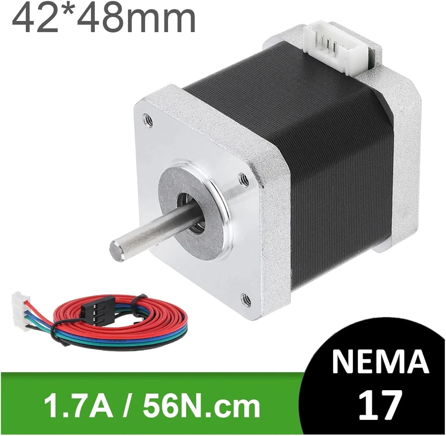 موتور پله ای Nema 17 42 موتور 48 میلی متری 56N.cm مناسب برای تجهیزات اتوماسیون CNC قطعات پرینتر سه بعدی