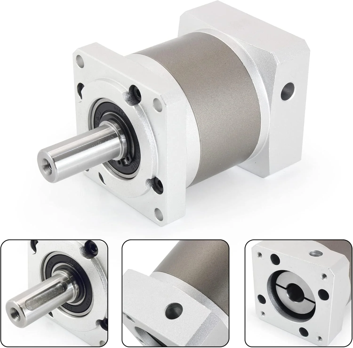 گیربکس کاهنده دور موتور پله ای CNCTOPBAOS Nema23 با نسبت 10:1 برای شفت 8 میلی متری موتور 57 میلی متری 3000 دور در دقیقه IP65 برای دستگاه CNC Router Benchtop Lathe / پرینتر سه بعدی (10:1)