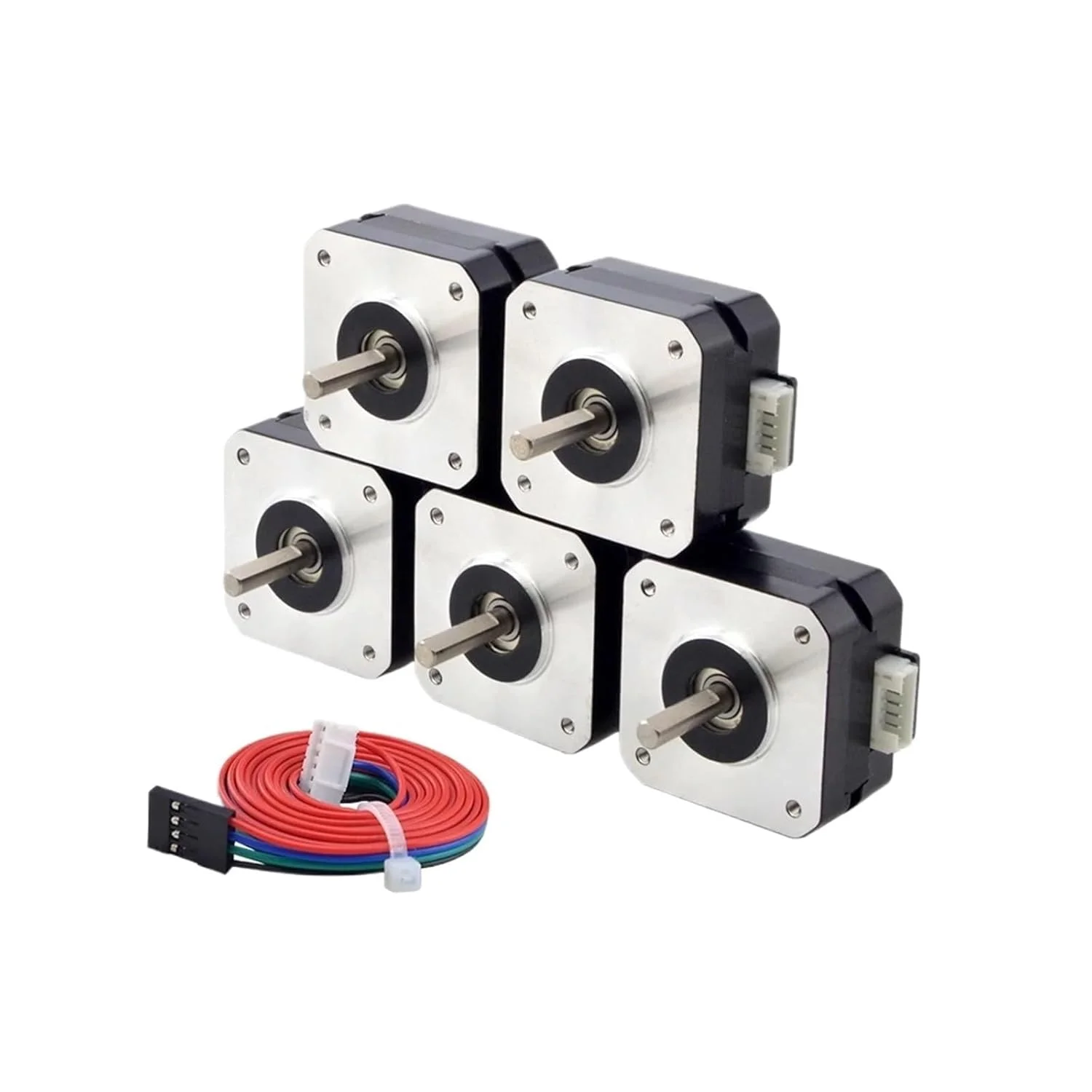 موتور پله‌ای Nema 17، 23 میلی‌متر، 17Ncm، 1 آمپر، موتور پله‌ای 42 Nema17 برای اکسترودر CNC، موتور پرینتر سه بعدی (1 عدد 17HE08-1004S)