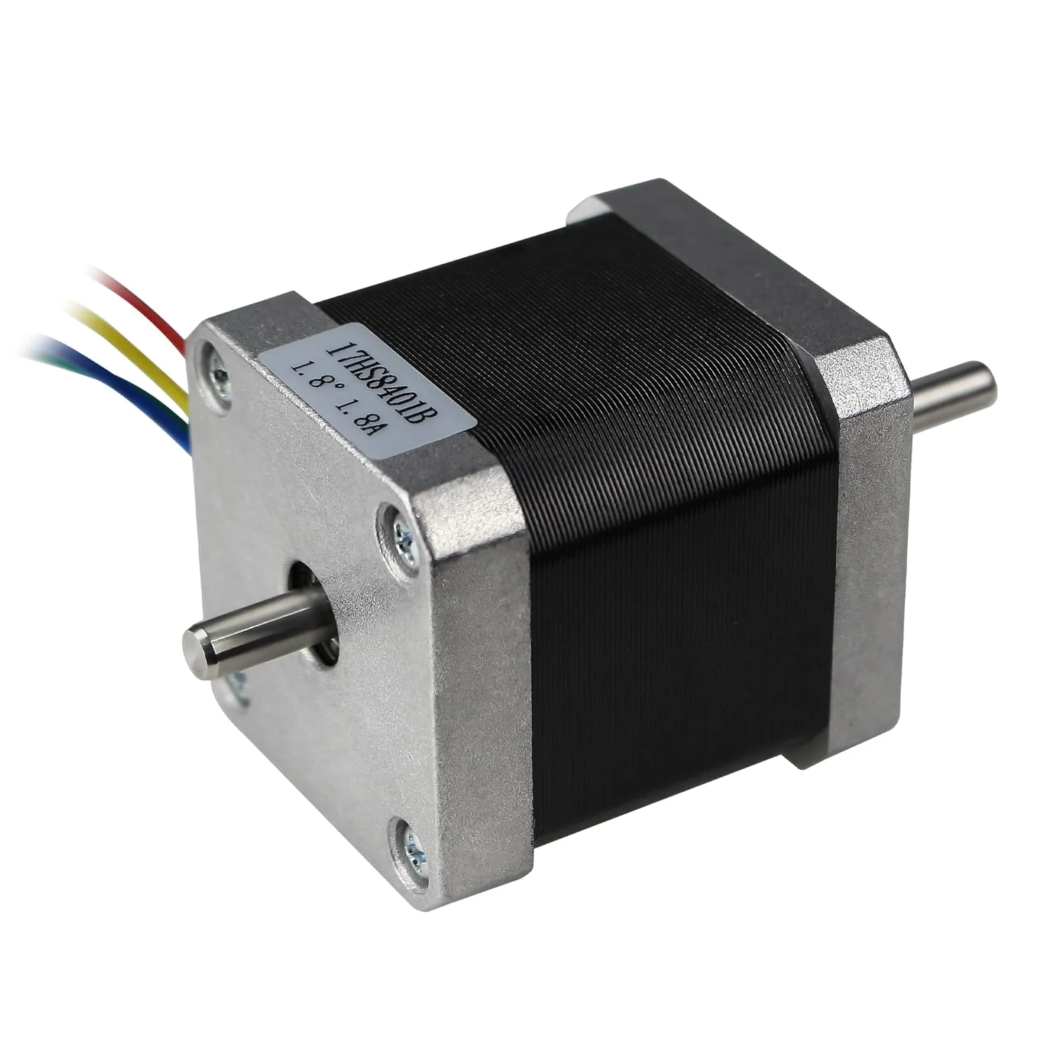 موتور پله ای CNCTOPBAOS Nema17، طول 48 میلی متر، 1.8 آمپر، دو شفت، مناسب برای پرینتر سه بعدی، فرز و دستگاه CNC مدل 17HS8401B