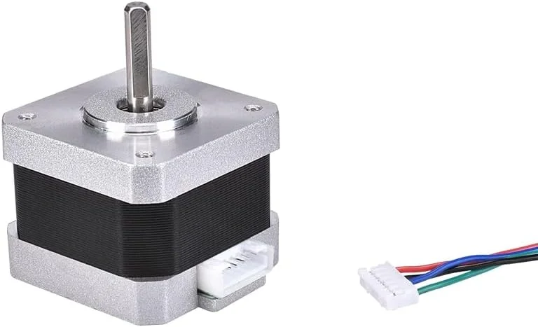 کابل موتور پله‌ای BIQU 17، موتور پله‌ای 42، موتور پله‌ای 17، طول 33 میلی‌متر، جریان 1.33 آمپر برای موتور پرینتر سه بعدی CNC XYZ - (قطر شفت: 2 عدد)