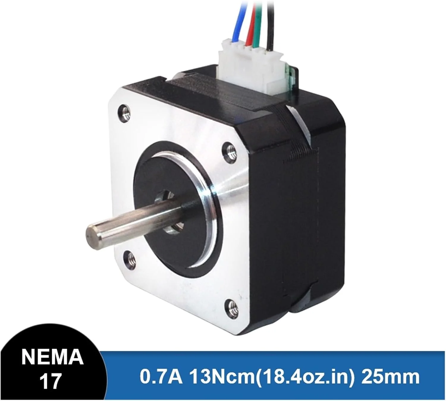 موتور پله ای 4 سیمه Nema 17 موتور 42 Nema17 0.7A 25mm 13Ncm (18.4 oz in) موتور پرینتر سه بعدی CNC