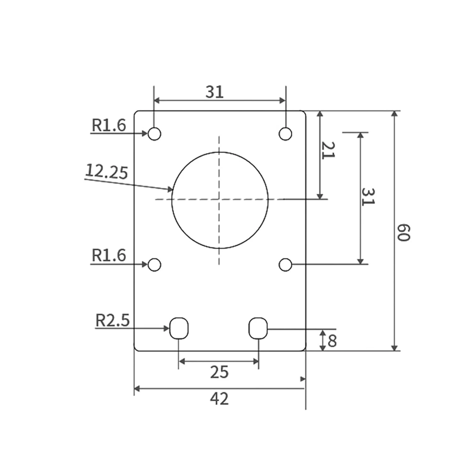 یک عدد صفحه نصب موتور پله ای سری 17 42، براکت صفحه ثابت برای پرینتر سه بعدی