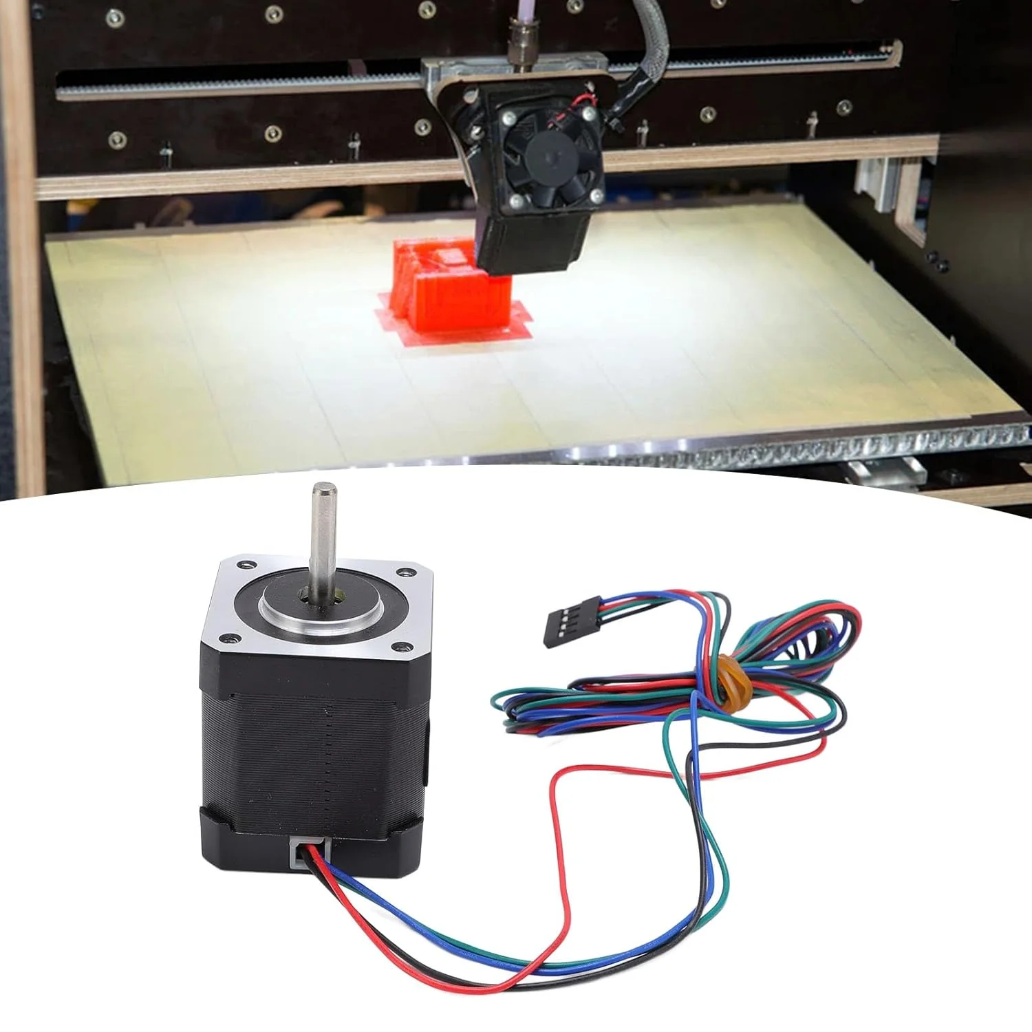 موتور پله ای Nema 17 با عملکرد بالا 59Ncm 2A بدنه 48 میلی متری برای پرینتر سه بعدی CNC
