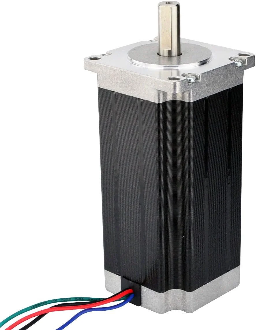 استپرآنلاین 3 عدد موتور پله ای 3 نیوتن متر Nema 23، 4.2 آمپر، 4 سیم، شفت 10 میلی متر، مناسب برای دستگاه CNC فرز، تراش و روتر