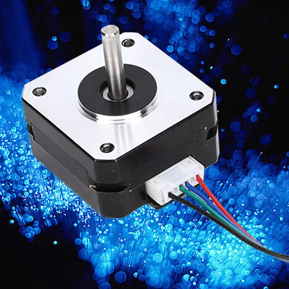 موتور پله ای 2 فاز، موتور پله ای Nema 17، 2 فاز، زاویه پله 1.8 درجه، اندازه کوچک، سبک وزن، نصب آسان، پایدار، اکسترودرهای چاپگر سه بعدی