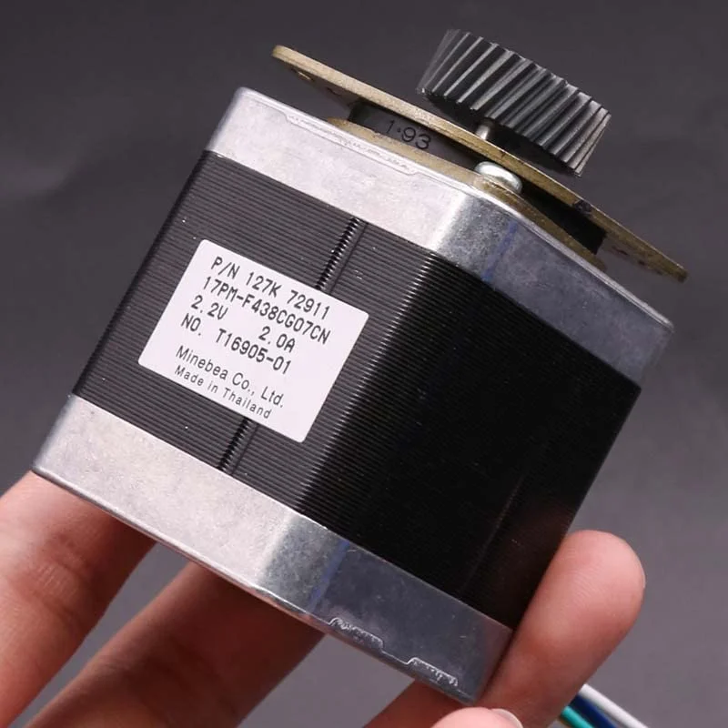 موتور پله ای Nema 17 ماینبیا 42، موتور 2 فاز 4 سیم 0.5Nm 47.3mm برای موتور پله ای Nema17 با زاویه 1.8 درجه، پشتیبانی از پولی تایمینگ، پرینتر سه بعدی - (قطر شفت: فقط موتور)